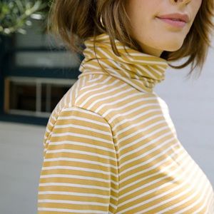 Tradlands Yellow Stripe Monty Turtleneck
